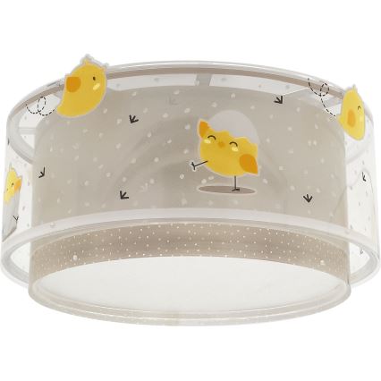 Dalber 76876 - Bērnu griestu lampa BABY CHICK 2xE27/15W/230V