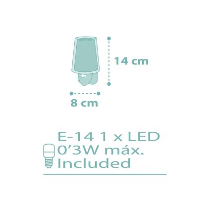 Dalber 81175H - LED Kontakligzda lampa DREAM FLOWERS 1xE14/0,3W/230V