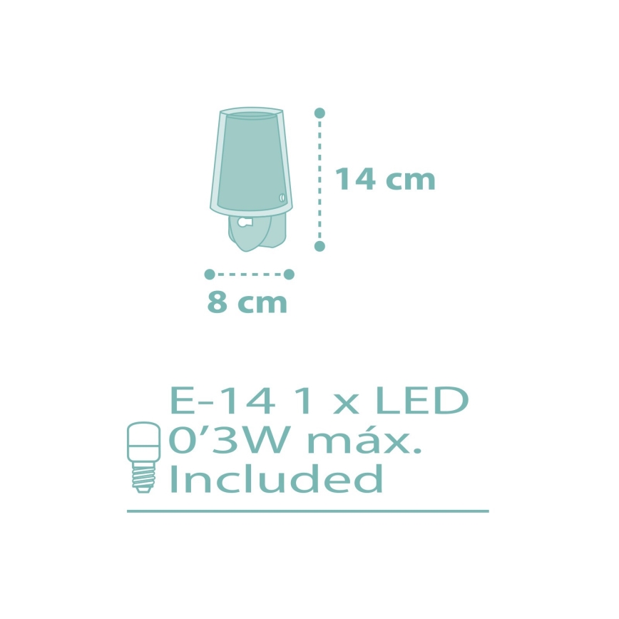 Dalber 81175H - LED Kontakligzda lampa DREAM FLOWERS 1xE14/0,3W/230V