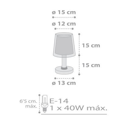 Dalber 81191E - Bērnu lampa LIGHT FEELING 1xE14/40W/230V