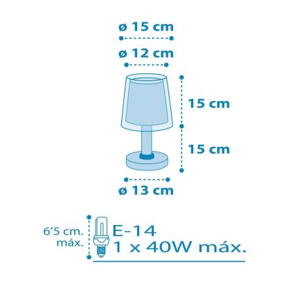 Dalber 81191T - Bērnu lampa LIGHT FEELING 1xE14/40W/230V