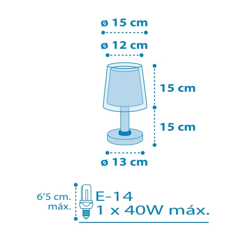 Dalber 81191T - Bērnu lampa LIGHT FEELING 1xE14/40W/230V