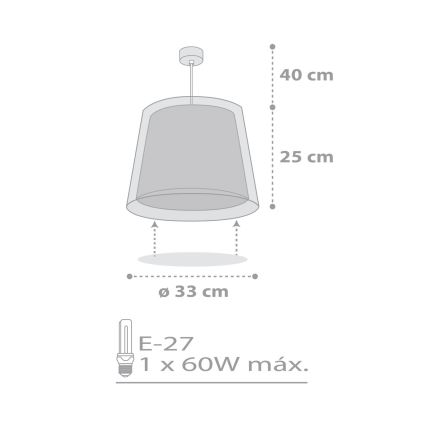 Dalber 81192E - Bērnu lustra LIGHT FEELING 1xE27/60W/230V