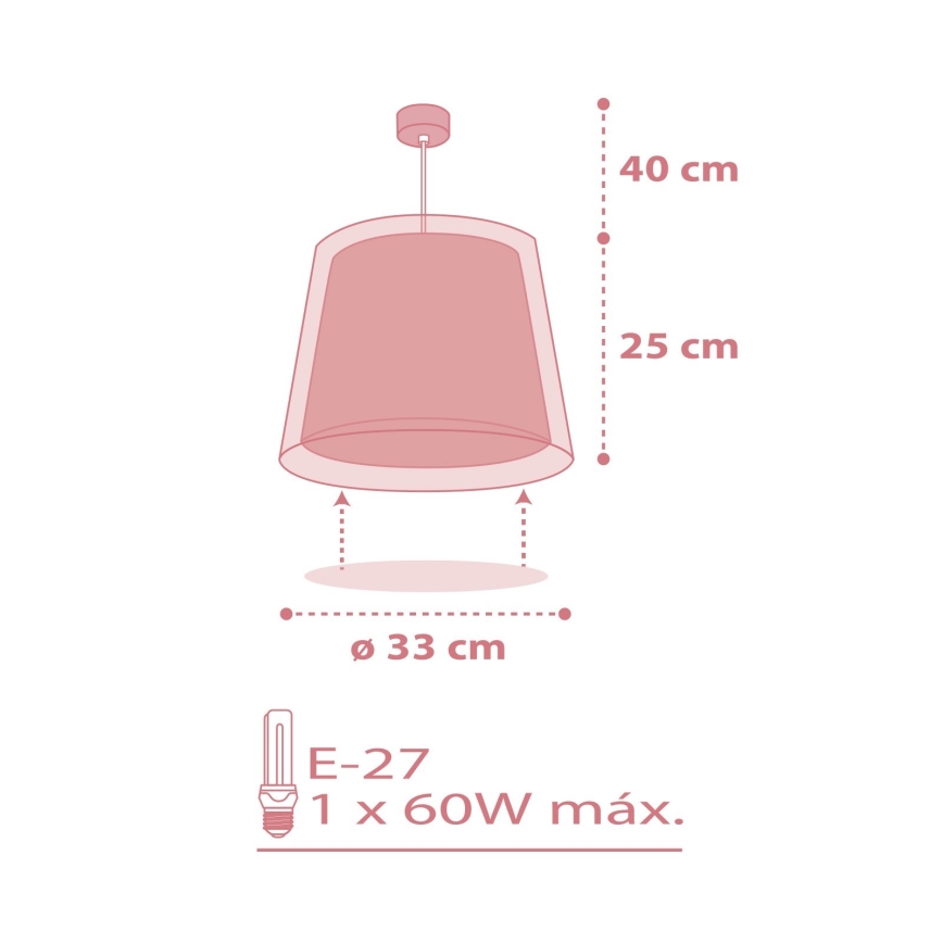 Dalber 81192S - Bērnu lustra LIGHT FEELING 1xE27/60W/230V