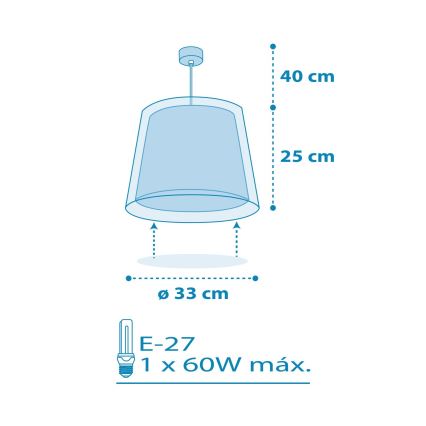 Dalber 81192T - Bērnu lustra LIGHT FEELING 1xE27/60W/230V