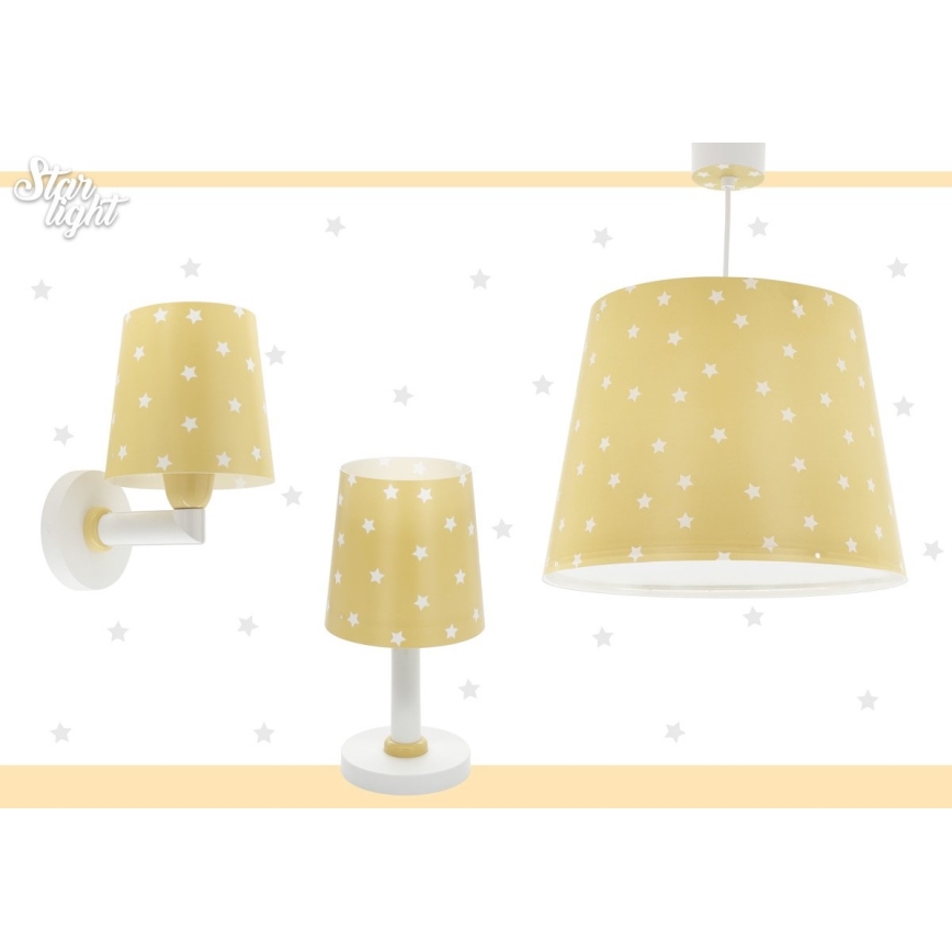 Dalber 82212A - Bērnu lustra STAR LIGHT 1xE27/60W/230V dzeltena