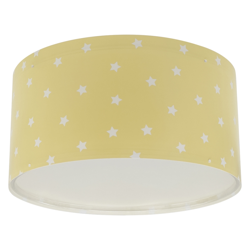 Dalber 82216A - Bērnu griestu lampa STAR LIGHT 2xE27/60W/230V dzeltena
