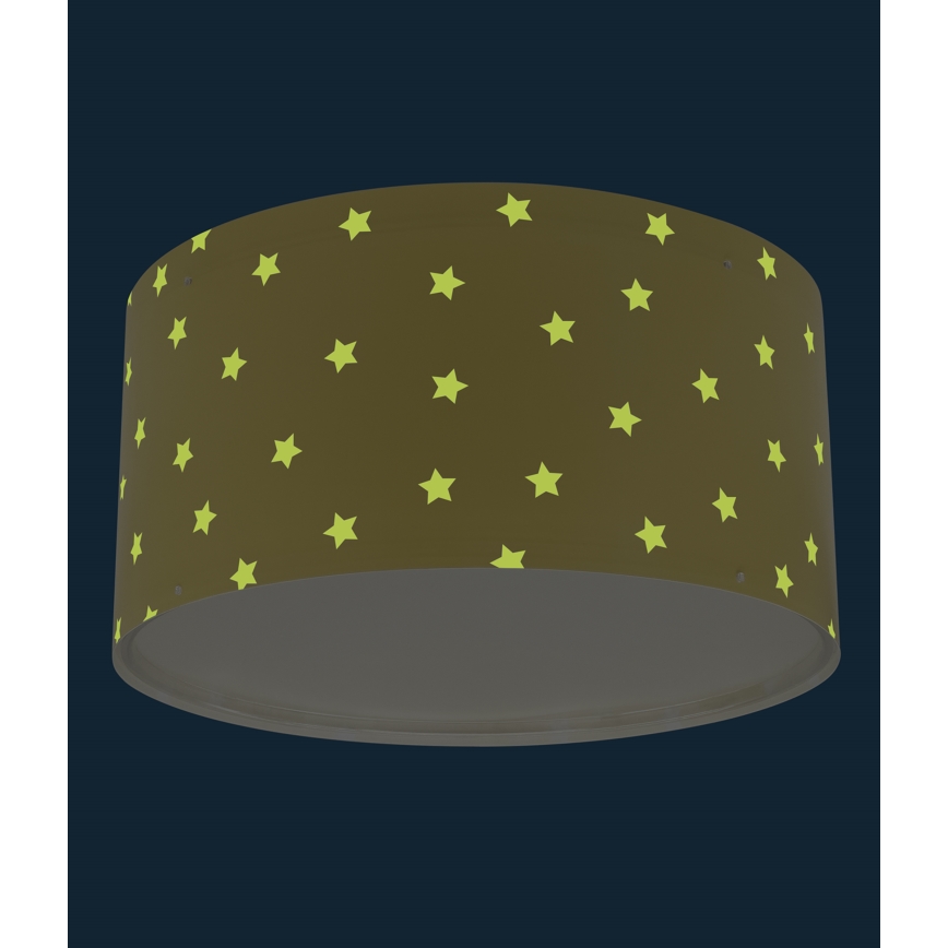 Dalber 82216A - Bērnu griestu lampa STAR LIGHT 2xE27/60W/230V dzeltena