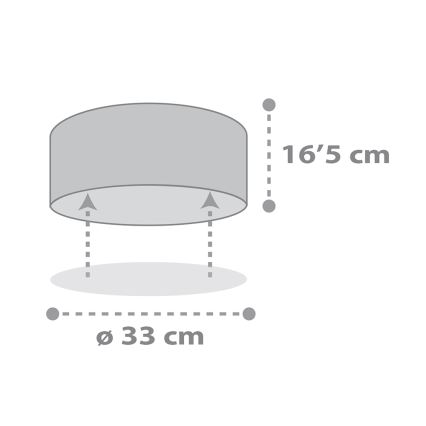 Dalber 82216B - Bērnu griestu lampa STAR LIGHT 2xE27/60W/230V balta