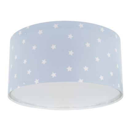 Dalber 82216T - Bērnu griestu lampa STAR LIGHT 2xE27/60W/230V zila