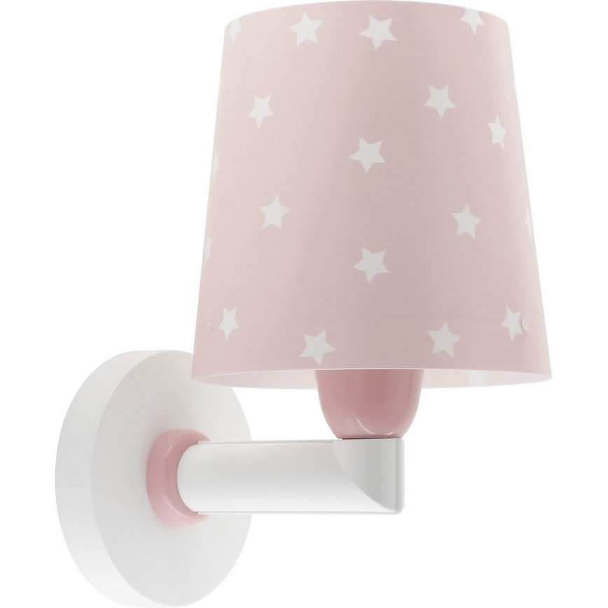 Dalber 82219S - Bērnu sienas gaismeklis STAR LIGHT 1xE27/60W/230V rozā