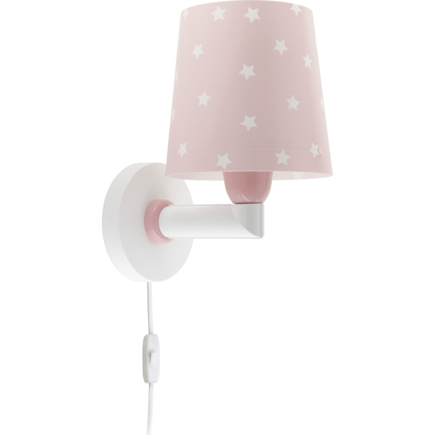 Dalber 82219S - Bērnu sienas gaismeklis STAR LIGHT 1xE27/60W/230V rozā