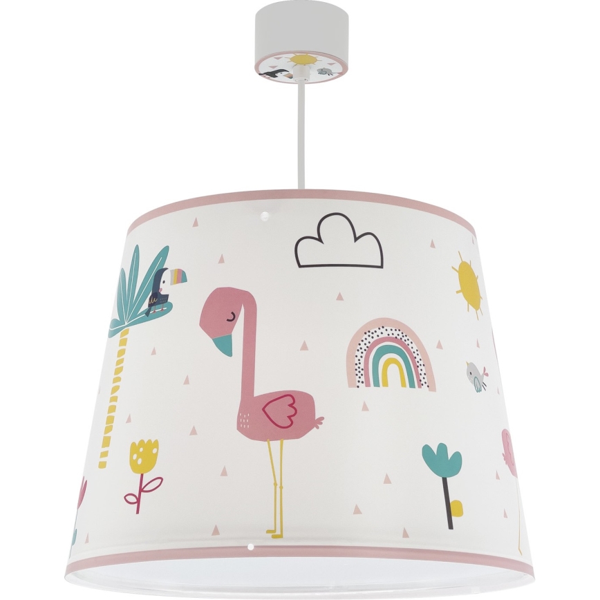 Dalber 82462 - Bērnu lustra FLAMINGO 1xE27/15W/230V
