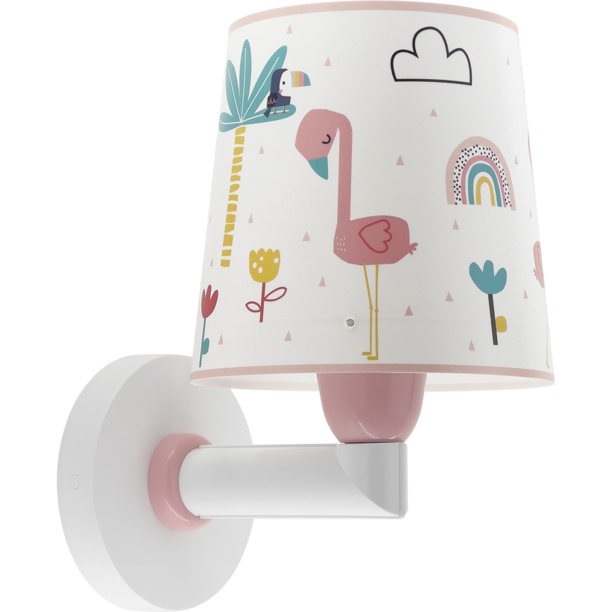 Dalber 82469 - Bērnu sienas lampa FLAMINGO 1xE27/15W/230V