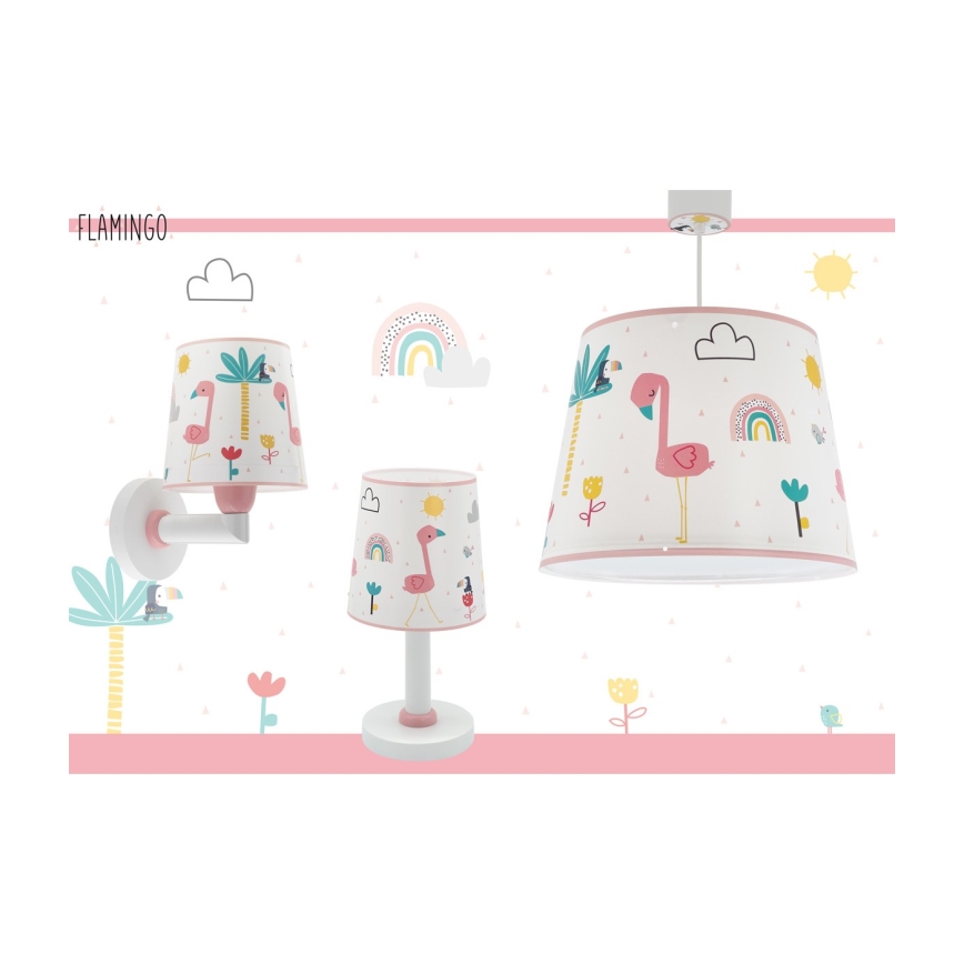 Dalber 82469 - Bērnu sienas lampa FLAMINGO 1xE27/15W/230V