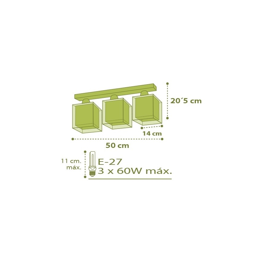 Dalber D-11673 - Bērnu griestu gaismeklis MY SWEET HOME 3xE27/60W/230V