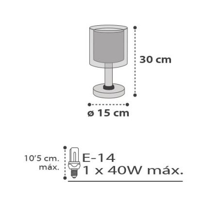 Dalber D-41411E - Bērnu galda lampa CLOUDS 1xE14/40W/230V