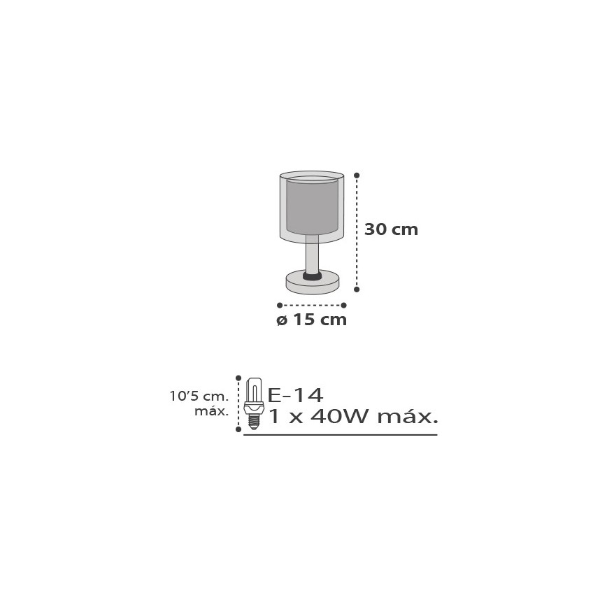 Dalber D-41411E - Bērnu galda lampa CLOUDS 1xE14/40W/230V