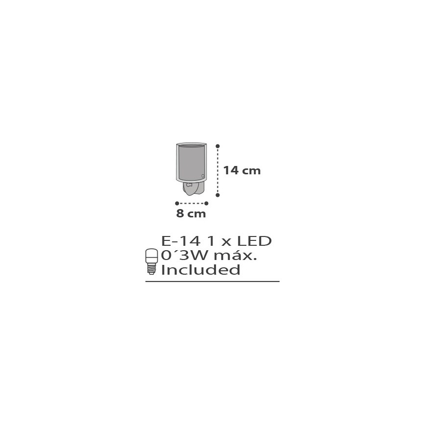 Dalber D-41415E - LED kontaktligzdas lampa CLOUDS 1xE14/0,3W/230V