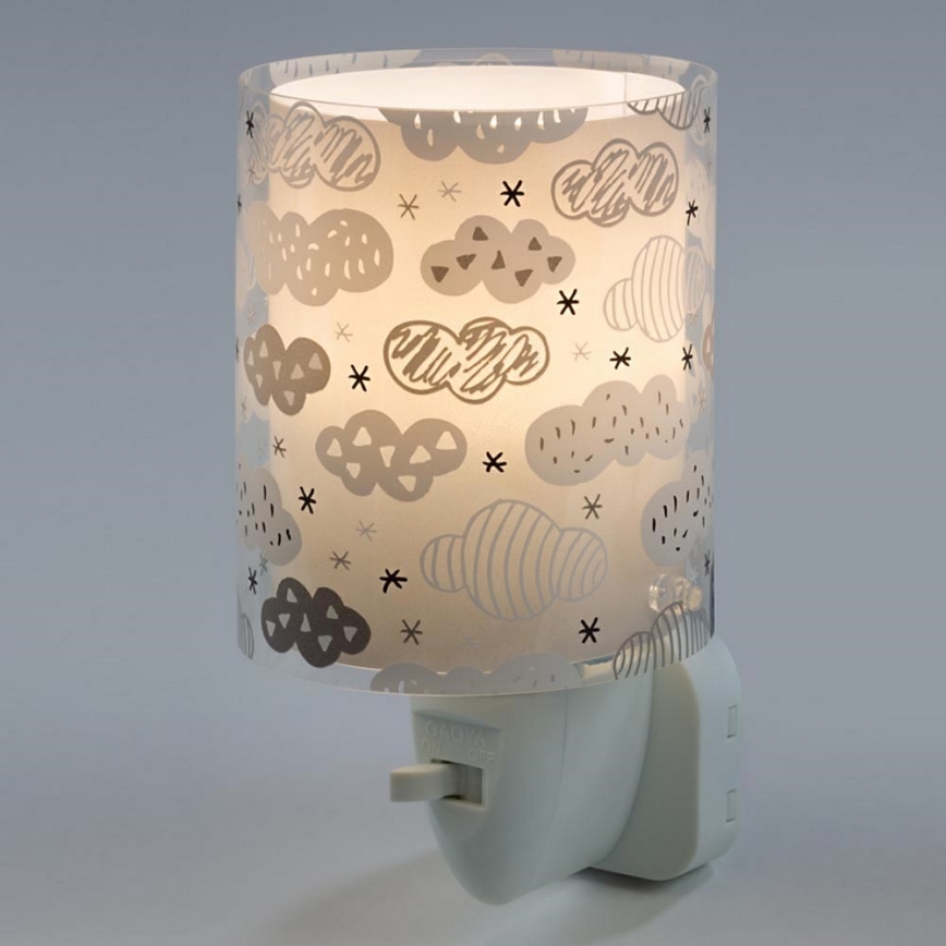 Dalber D-41415E - LED naktslampiņa kontaktligzdai CLOUDS 1xE14/0,5W/230V