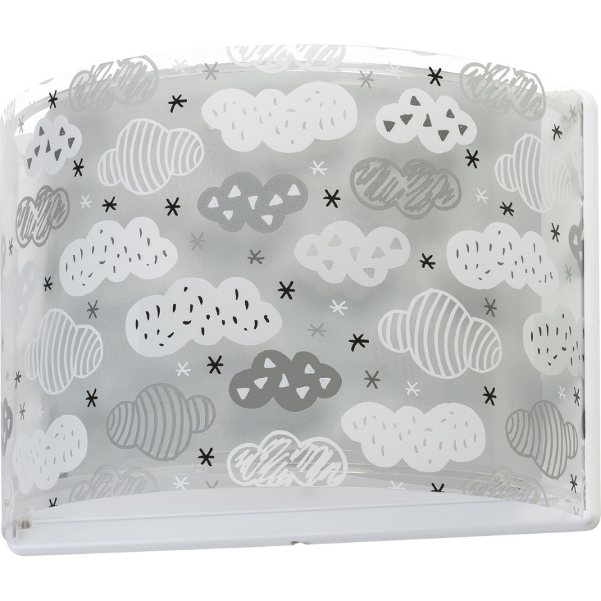 Dalber D-41418E - Bērnu sienas gaismeklis CLOUDS 1xE27/60W/230V
