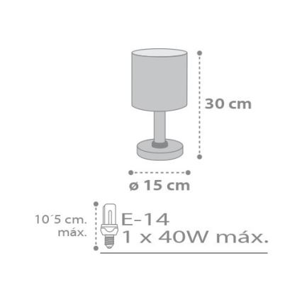 Dalber D-62011E - Bērnu lampa SWEET DREAMS 1xE14/40W/230V