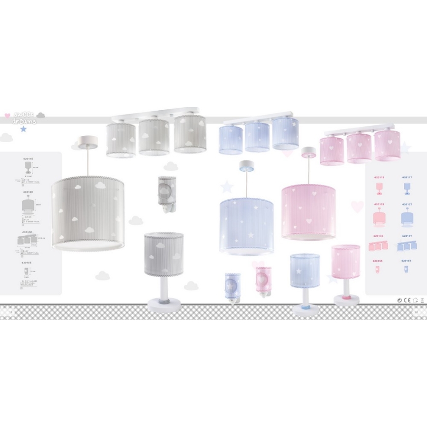Dalber D-62011E - Bērnu lampa SWEET DREAMS 1xE14/40W/230V