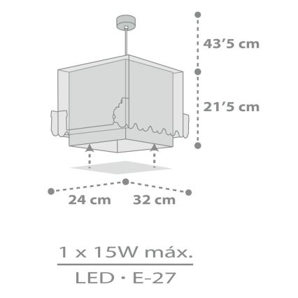 Dalber D-63532 - Bērnu lustra TRAIN 1xE27/60W/230V