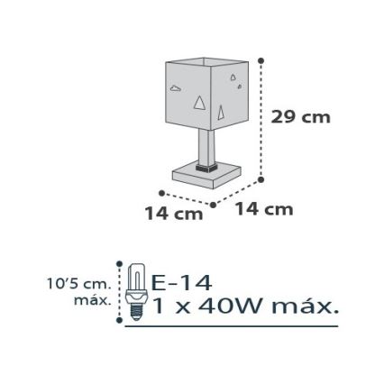 Dalber D-73241 - Bērnu lampa HELLO LITTLE 1xE14/40W/230V