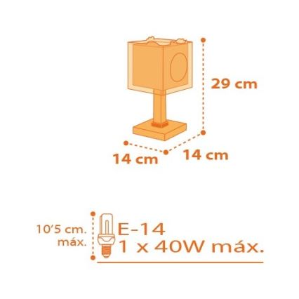 Dalber D-73451 - Bērnu lampa DINOS 1xE14/40W/230V