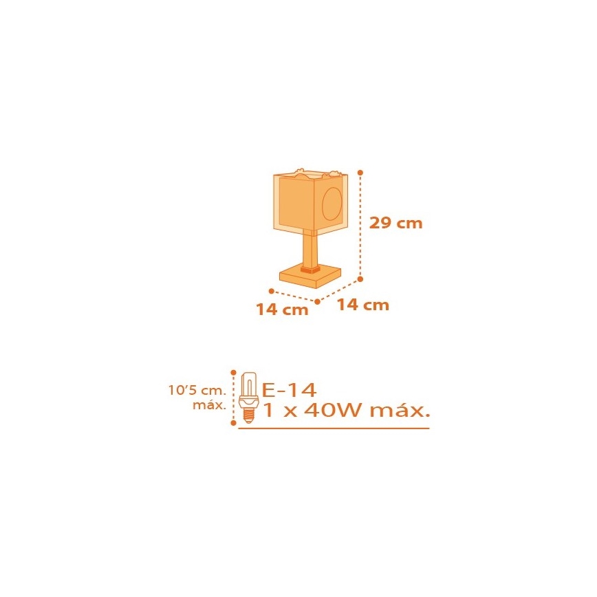 Dalber D-73451 - Bērnu lampa DINOS 1xE14/40W/230V