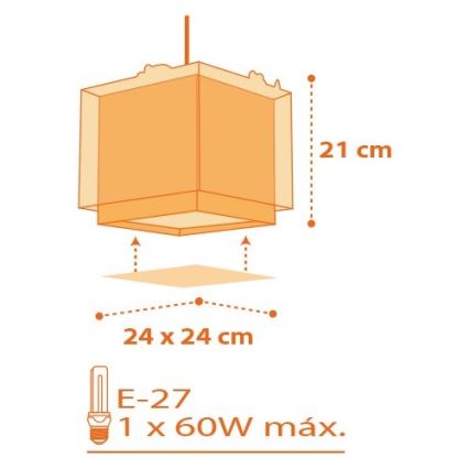 Dalber D-73452 - Bērnu lustra DINOS 1xE27/60W/230V