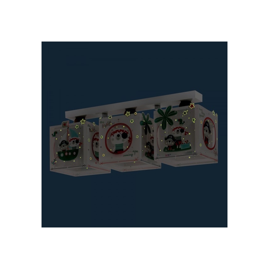Dalber D-74553 - Bērnu griestu lampa PIRATES 3xE27/60W/230V