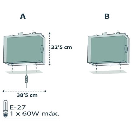 Dalber D-74558 - Bērnu sienas gaismeklis PIRATES 1xE27/60W/230V