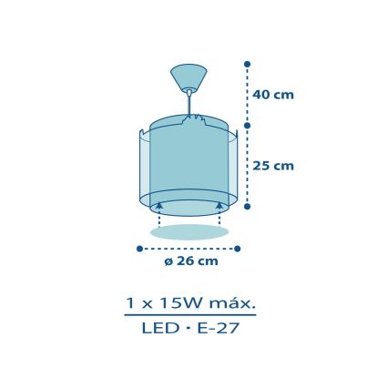 Dalber D-76112 - Bērnu lustra MY LITTLE JUNGLE 1xE27/15W/230V