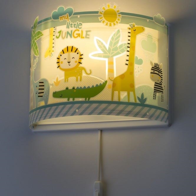 Dalber D-76118 - Bērnu sienas gaismeklis MY LITTLE JUNGLE 1xE27/15W/230V