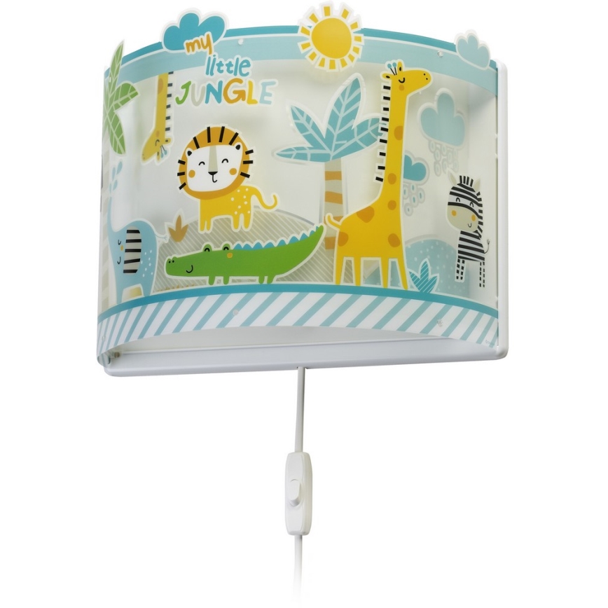 Dalber D-76118 - Bērnu sienas gaismeklis MY LITTLE JUNGLE 1xE27/15W/230V