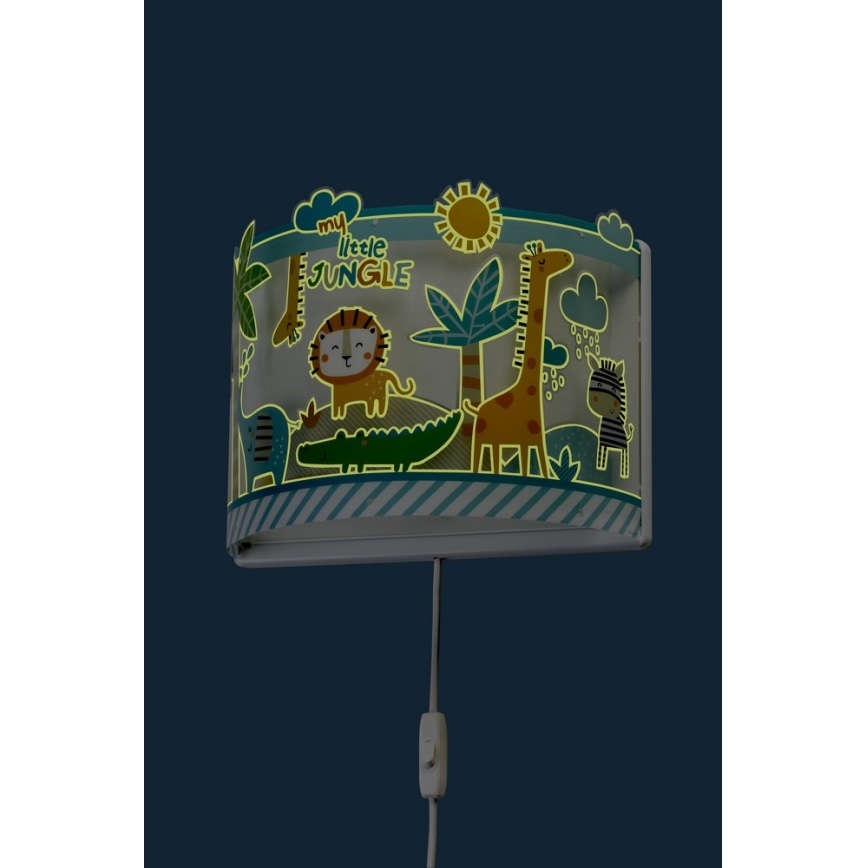 Dalber D-76118 - Bērnu sienas gaismeklis MY LITTLE JUNGLE 1xE27/15W/230V