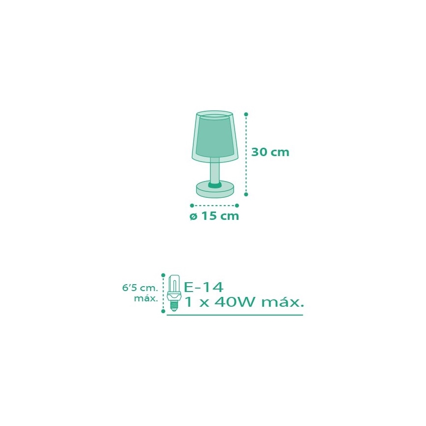 Dalber D-80221S - Bērnu lampa VICHY 1xE14/40W/230V