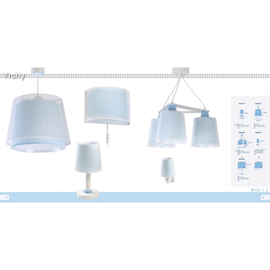 Dalber D-80221T - Bērnu lampa VICHY 1xE14/40W/230V
