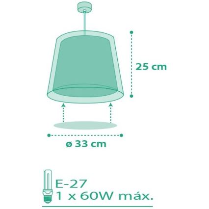 Dalber D-80222S - Bērnu lustra VICHY 1xE27/60W/230V