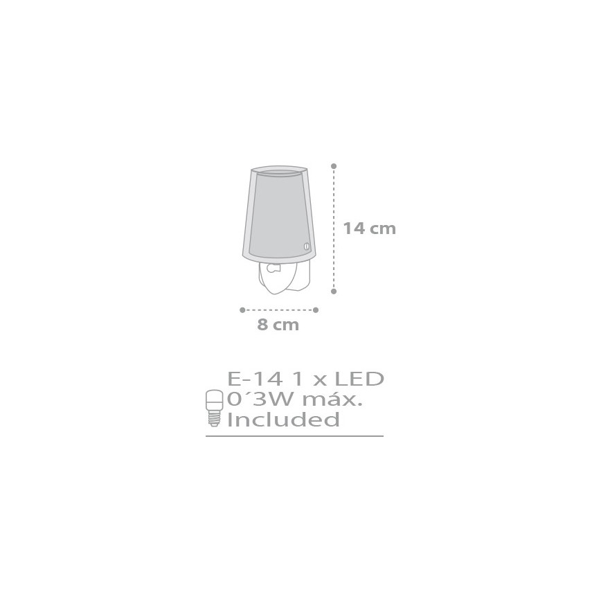 Dalber D-81215L - LED nakts lampa STARS 1xE14/0,3W/230V
