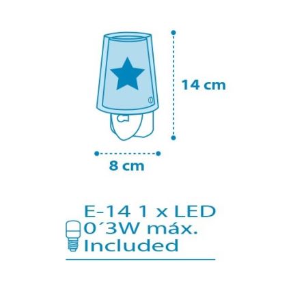 Dalber D-92193 - LED nakts gaisma LIGHT FEELING 1xE14/0,5W/230V
