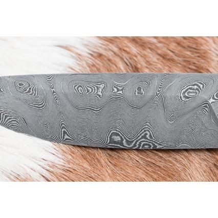 Damaskas medību nazis 11,8 cm rieksts/brieža rags