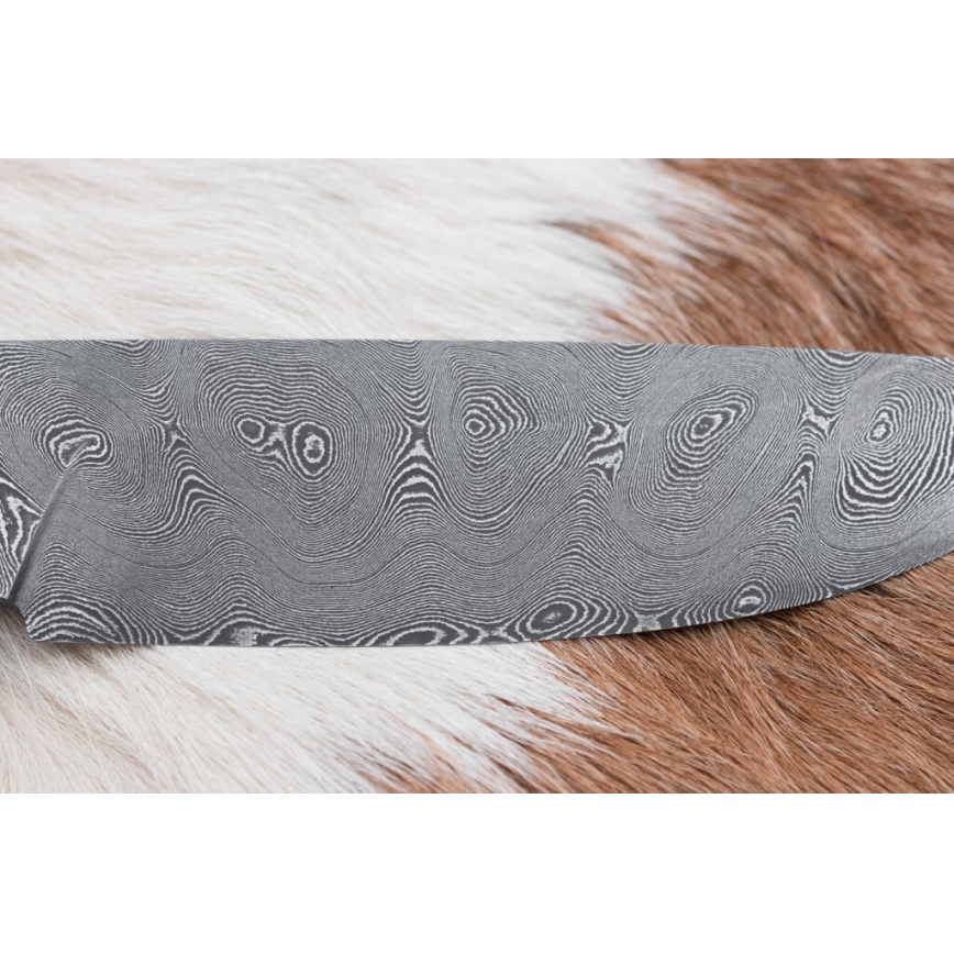 Damaskas medību nazis 11,8 cm rieksts/brieža rags