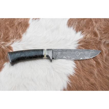 Damaskas medību nazis 13,8 cm Bērzs/kamieļa kauls