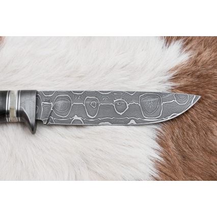 Damaskas medību nazis 13,8 cm Bērzs/kamieļa kauls