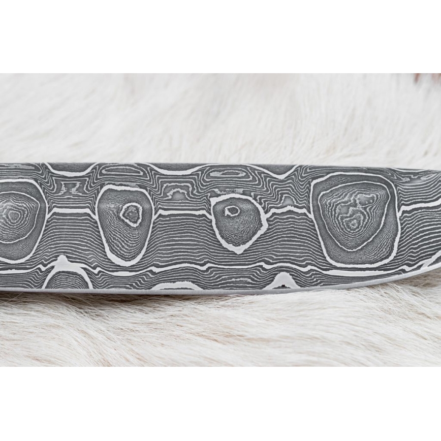 Damaskas medību nazis 13,8 cm Bērzs/kamieļa kauls