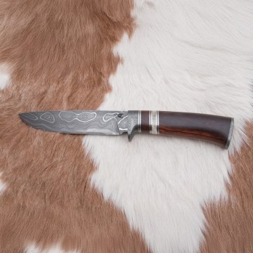 Damaskas medību nazis 13,8 cm dzelzkoks/bifeļa kauls