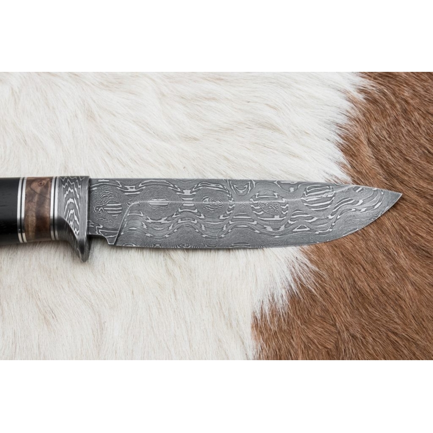 Damaskas medību nazis 13 cm papele/ebenkoks